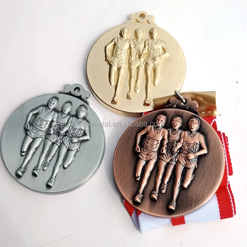 Factory Wholesale Cheap Design Your Own Blank Zinc Alloy 3D Gold Award Marathon Running Custom logo Metal Sport medal