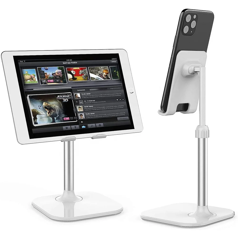 Adjustable Height Universal Cell Phone Stand Desk Mobile Phone Holder Stand for iPhone and All Mobile Phones Tablet