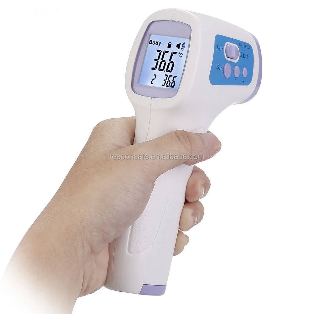 Thermometry Product Name Digitalthermometer in hand Measure the forehead