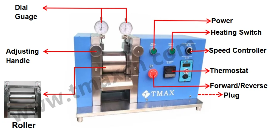 Width 100-200mm Electric Lab Calender Roller Heat/Hot Press Making Machine For Lithium ion Battery Electrode Rolling