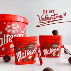 Funny Maltesers Chocolate Designer 3D Anti-Fall Silicone Earphone Accessories Cover Case For Apple AirPods 2 For AirPod Pro