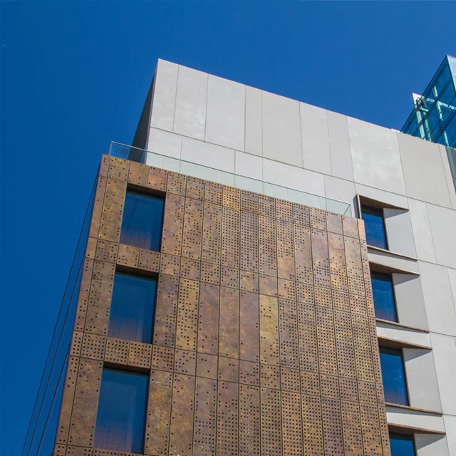 Architectural Wall Aluminum Perforated Metal Facade Panel, Robust Stainless Steel Sheet Perforated Metal Mesh for Commercial Use