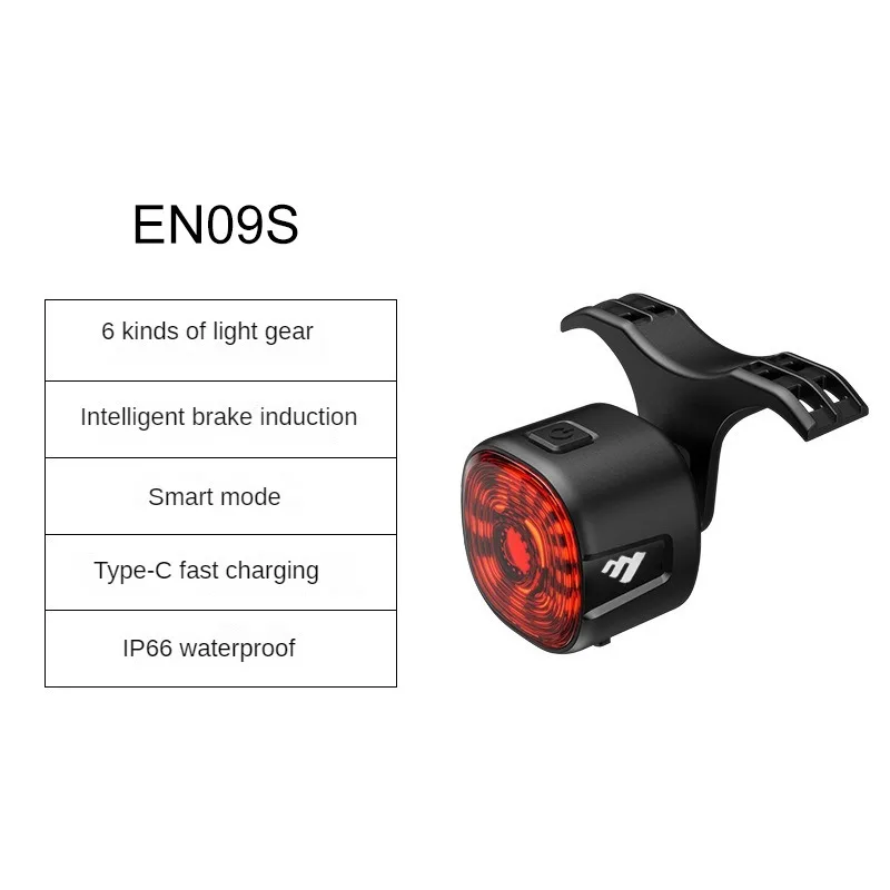 Intellint Sensing Bicycle Tail Lights Strongly Bright Warning Brake Lights for Night Riding Battery Powered