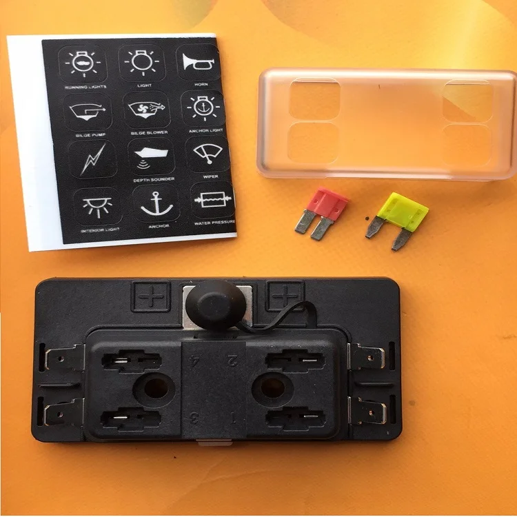 
201-04TW 4way fuse block fuseholderPANEL FUSE BLOCK 4 Way Fuse Holder Terminal 