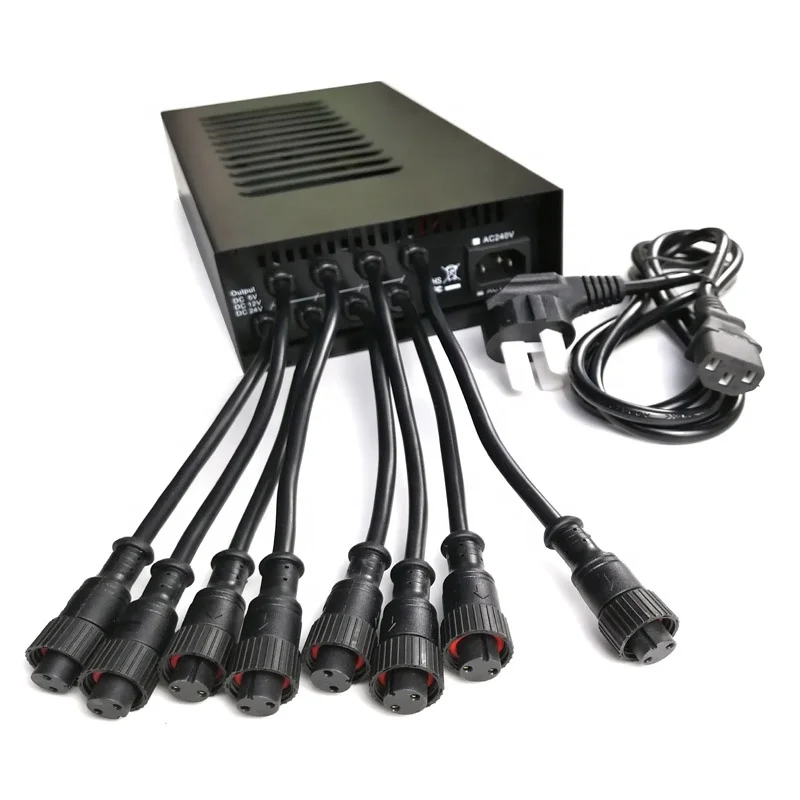 Световой трансформатор AC12V 24V IP67 Водонепроницаемый Светодиодный драйвер 350W Источник питания переменного тока 110V 220V адаптер светильник для бассейна черного цвета