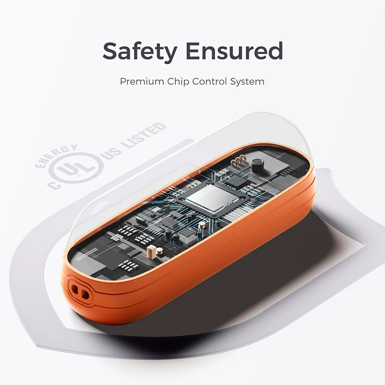 French Electronic Hand Heater Mini Portable Electric USB Reusable Rechargeable Hand Warmer With Power Bank