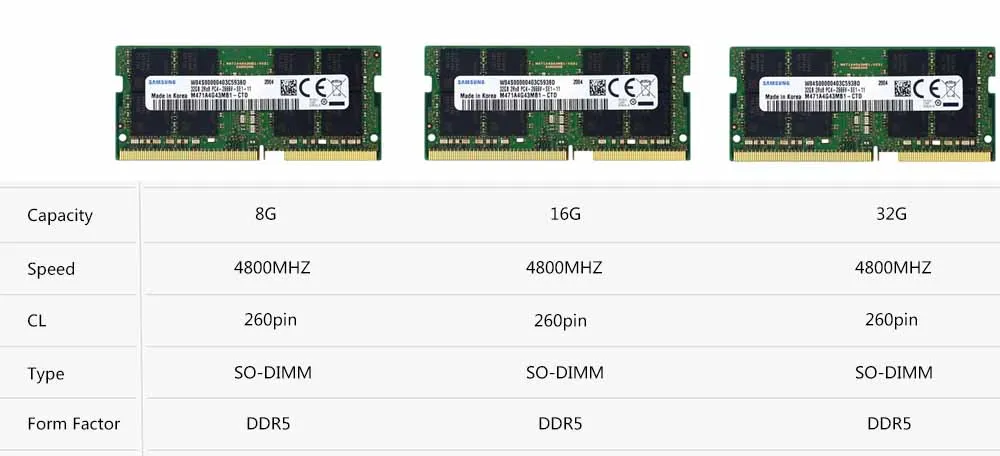 SAMSUNG оперативная память 32 ГБ 16 8 DDR5 4800 МГц