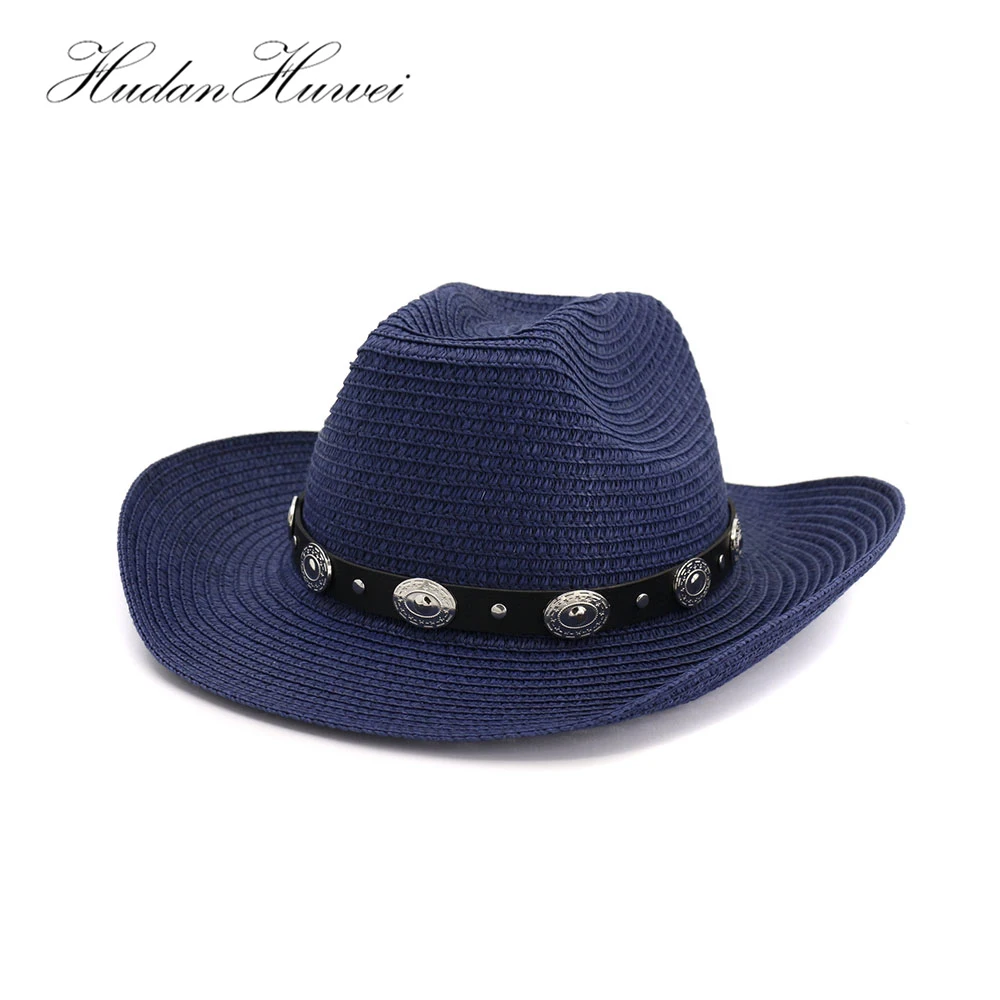 Fashion Cheap Wholesale Panana Straw Cowboy Hat for Men Beach Sun Hat