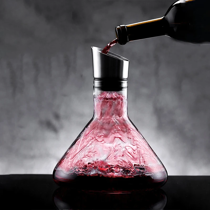 accept OEM ODM 63oz 1800ml Wine breathe custom logo rapid wine aerator stainless drink glass wine decanter