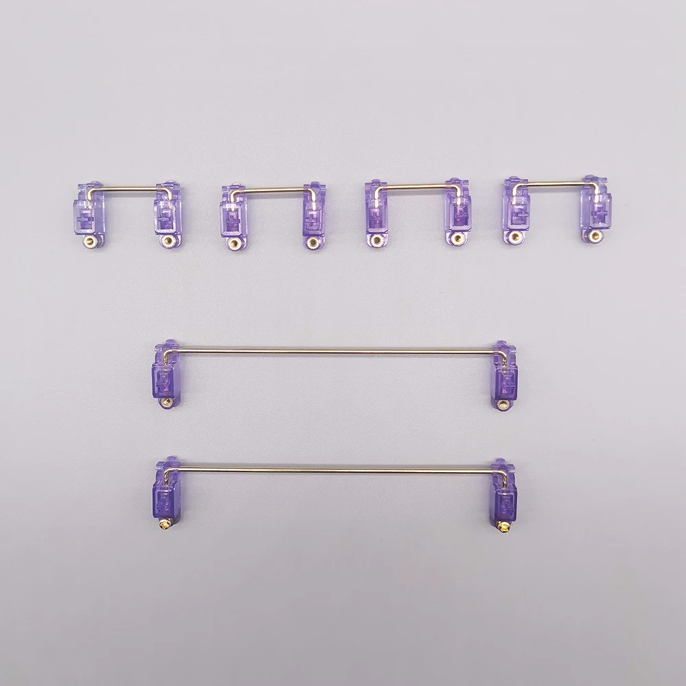 Wholesale Screw in Stabilizers with Purple Housing and Gold Plated Wire Stainless Steel for the Mechanical Keyboard