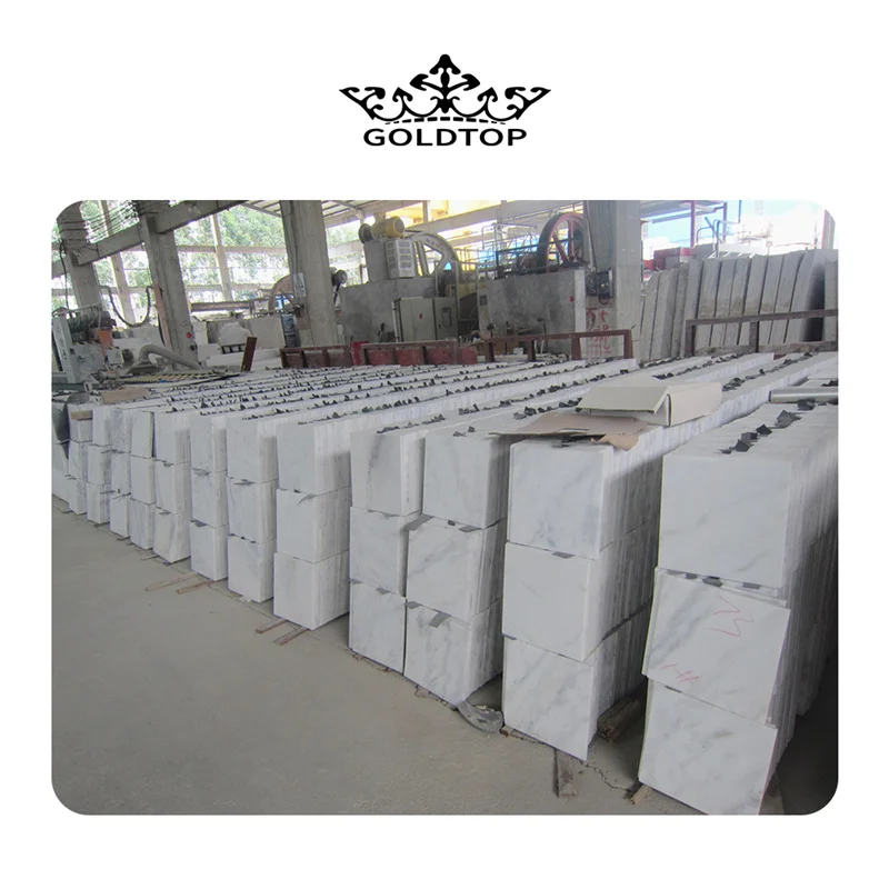 GOLDTOP OEM/ODM Marmore Cheap Price Polished Natural Stone Chinese Guangxi White Marble For Indoor Wall And Floor Tiles