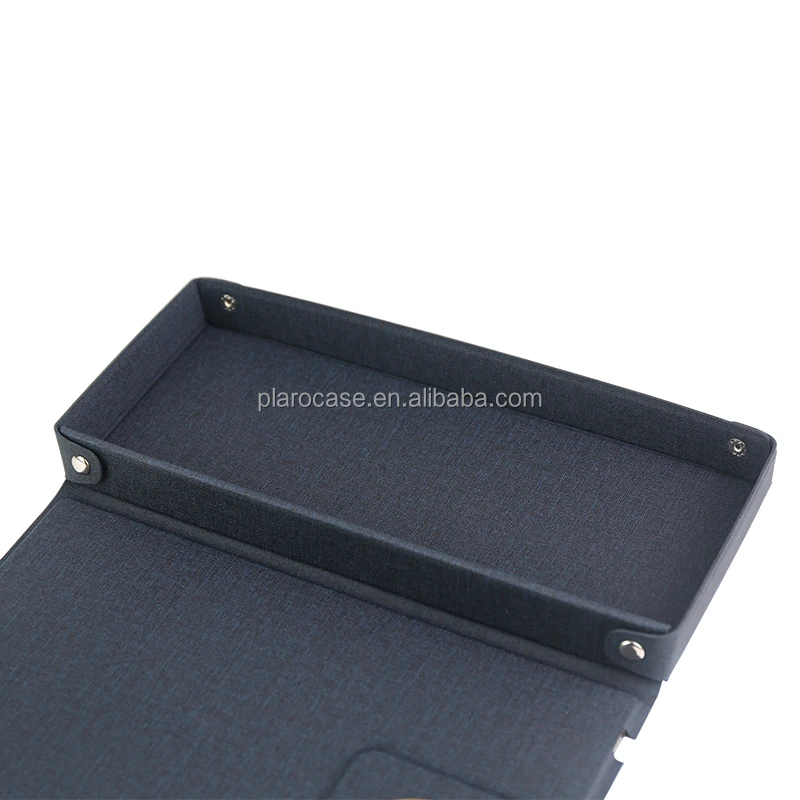 Custom LED Logo PU Leather Wireless Charging Mouse Pad with Stationery Compartment