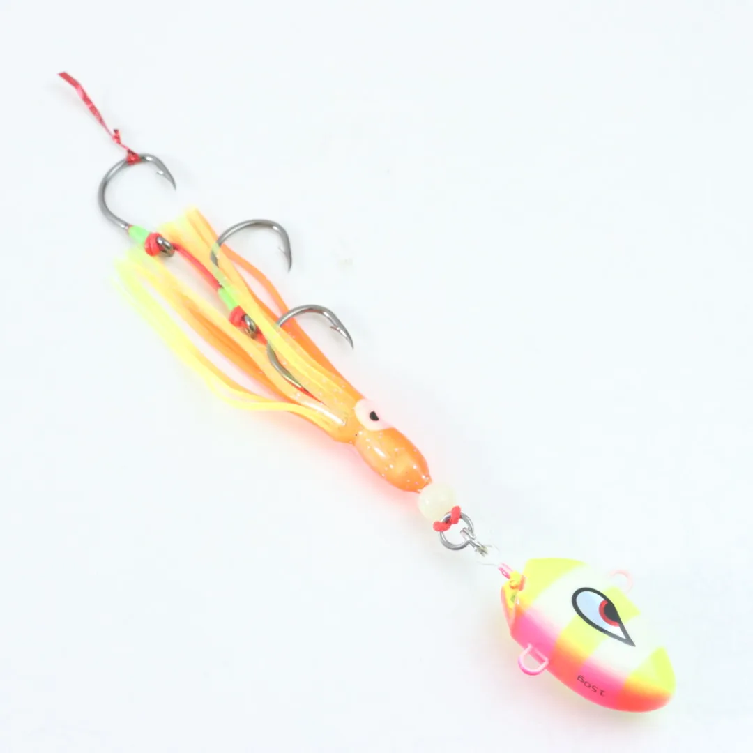 Slow Pitch 100g 150g 200g 250g 300g Deep Sea Luminous Jigging Metal Saltwater Slow Jig Lure For Boat Grouper Eel