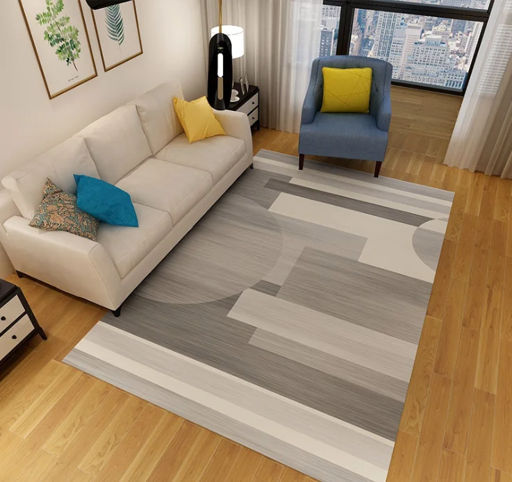 Simple living room bedroom 3D Nordic carpet mat custom creative  geometric shaggy rugs carpet
