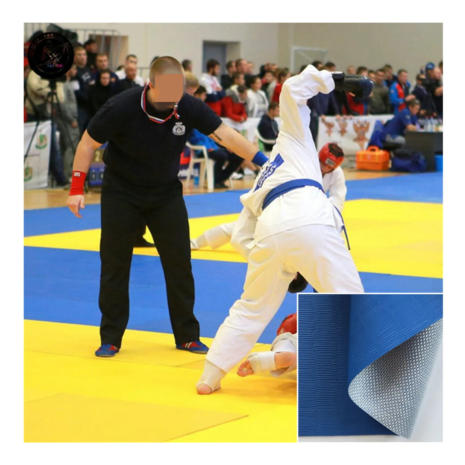 610GSM 650GSM Anti-slip PVC Coated Tarpaulin Fabric for Tatami Judo Gym Mat