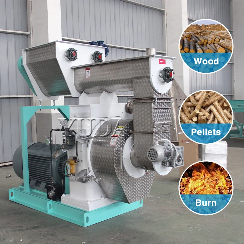 YDUA Hot Sale 1-2 T/H Wood Sawdust Biomass Wood Log Biofuel Pellet Machine Mill In Pellet Processing Machines