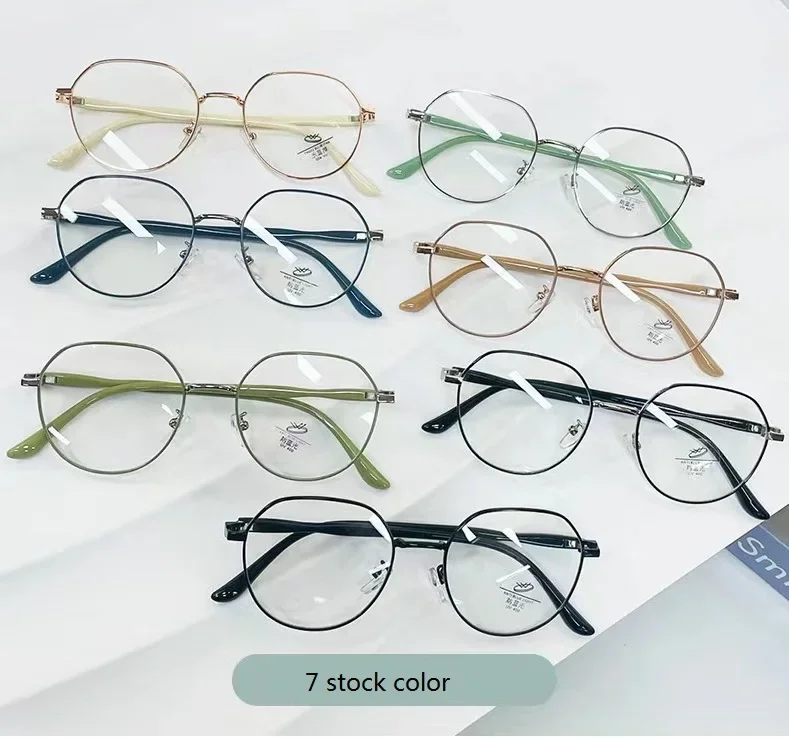 Best Selling Cheap Round Metal Frame Glasses Anti-Blue Light Student Geometric Glasses For Unisex