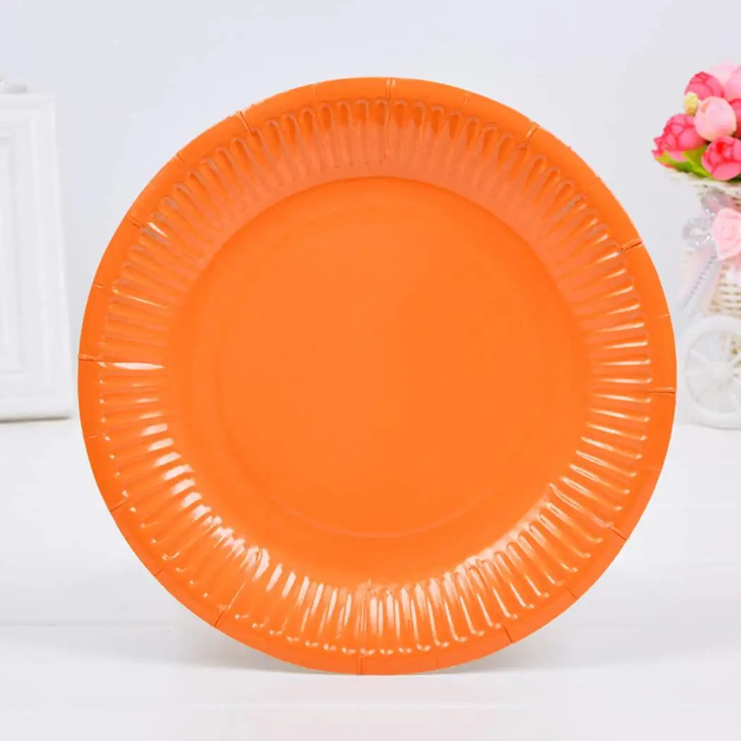 Disposable Plates Sets for Party Colorful Dinnerware Rainbow Tableware for Holiday Birthday Decorations Supplies