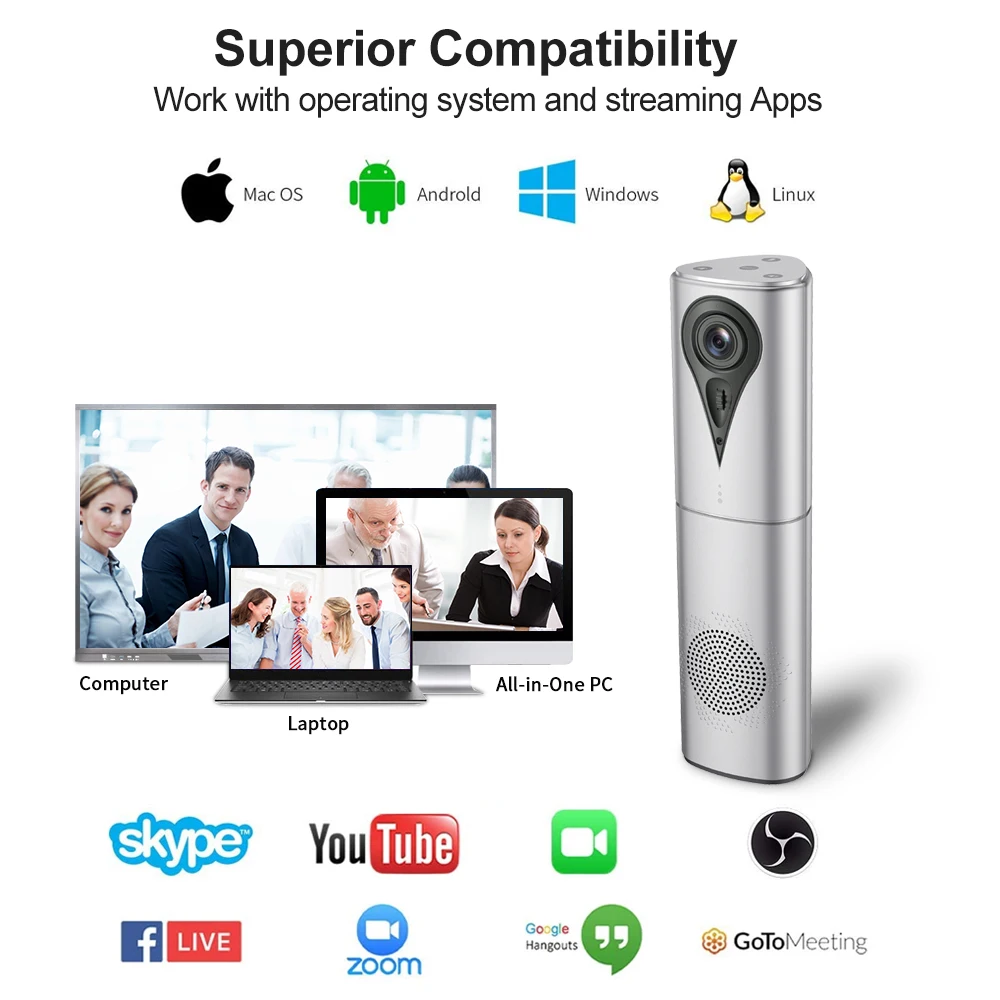 YSX-K8 Level 10 Meeting Portable HD Multi-Device video conference system all in one Camera for Videoconference Telemedicine