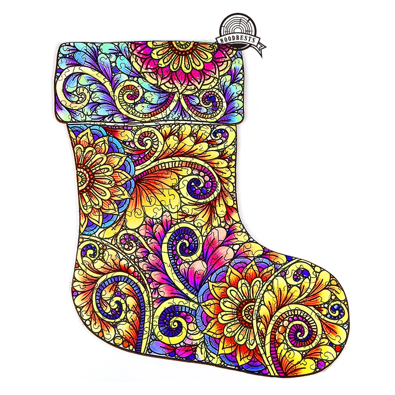 Creative puzzle toys, childerns wooden puzzle children wooden educational kids toy jigsaw puzzle christmas