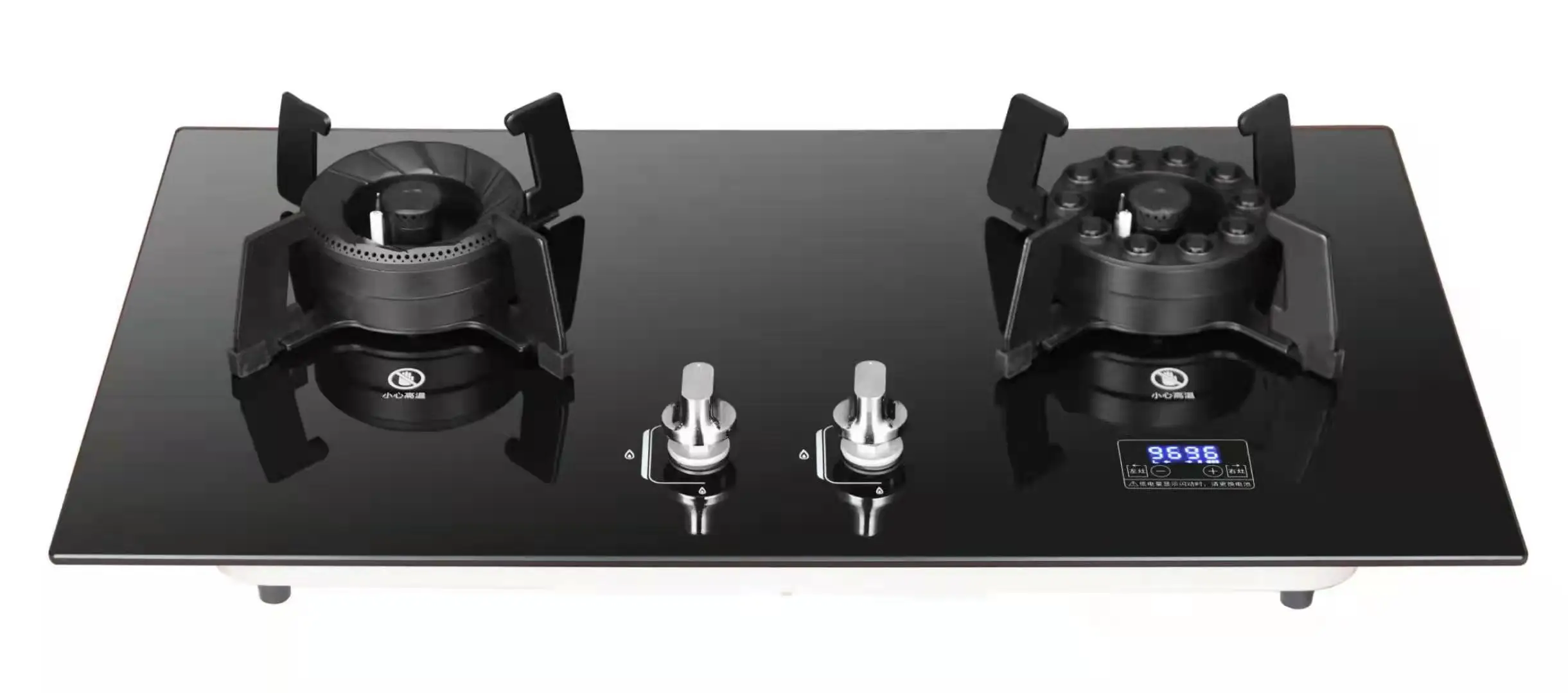 Flip timing N.G. or L.P.G.double stove clamshell gas cooker embedded magic dish household gas stove