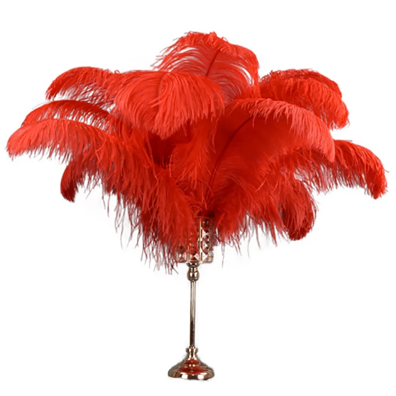 White ostrich hair 65-70 cm stage large feather decoration wedding pink feather wall manufacturers