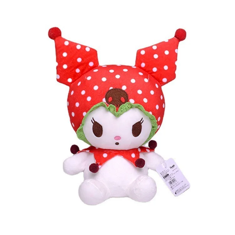 20Cm Lovely Sanrio cos strawberry Plush Toy pendant Cinnamoroll white strawberry melody kuromi  plush doll For Gift