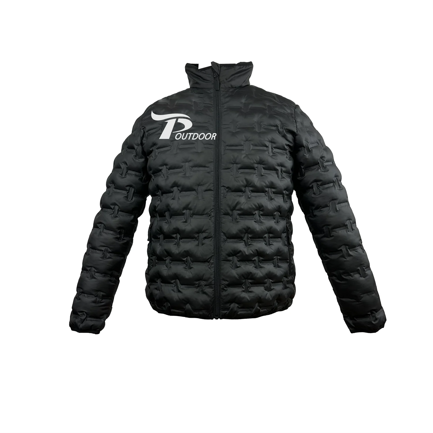 Мужской пуховик из дышащей ткани на молнии