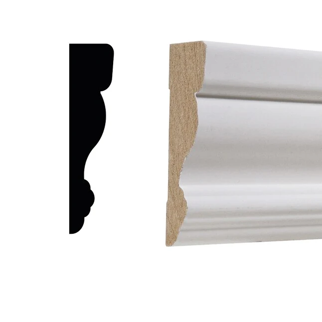 White Primed Casing Mdf Wood Pine Mouldings Waterproof Mouldings Interior Decoration Painted Mouldings