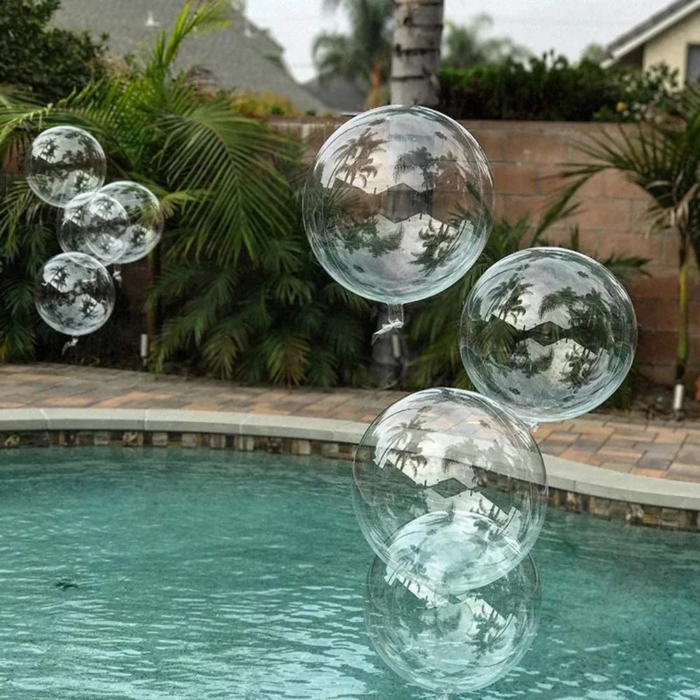 Tongxu Bobo Balloons Hot Selling 12 18 24 36 Inch Stretchable Transparent Clear Round Bobo Bubble Balloon For Party Decor