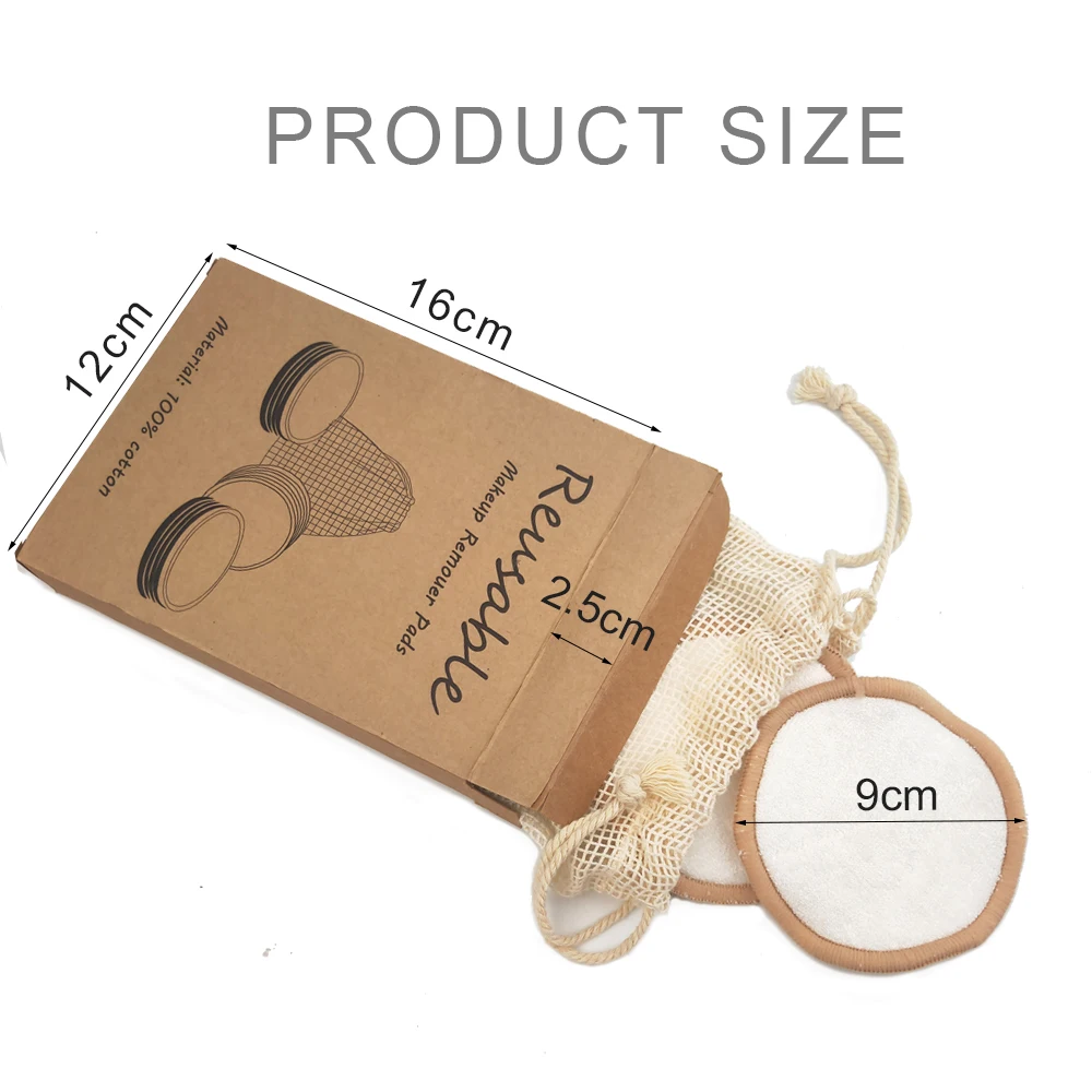 Wholesale Makeup Eco Friendly Super Soft Removal Pad Cosmetic Eco Reusable Face Bamboo Cotton Pads