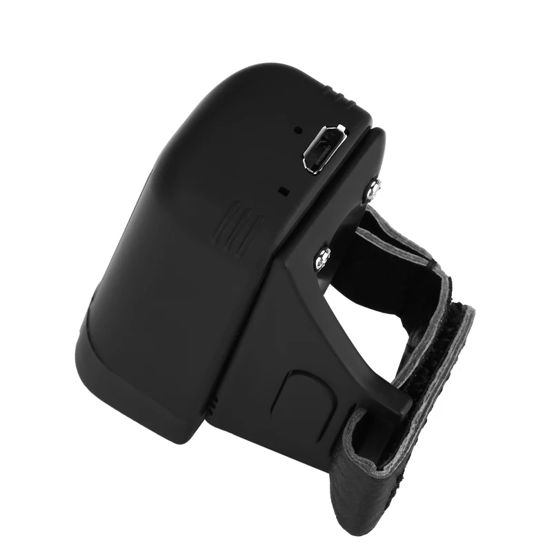 Portable Handheld Blue tooth Wireless Ring Finger Mini 1D Barcode Scanner PDF417 2D QR code Scanner for iPhone/Android/Windows