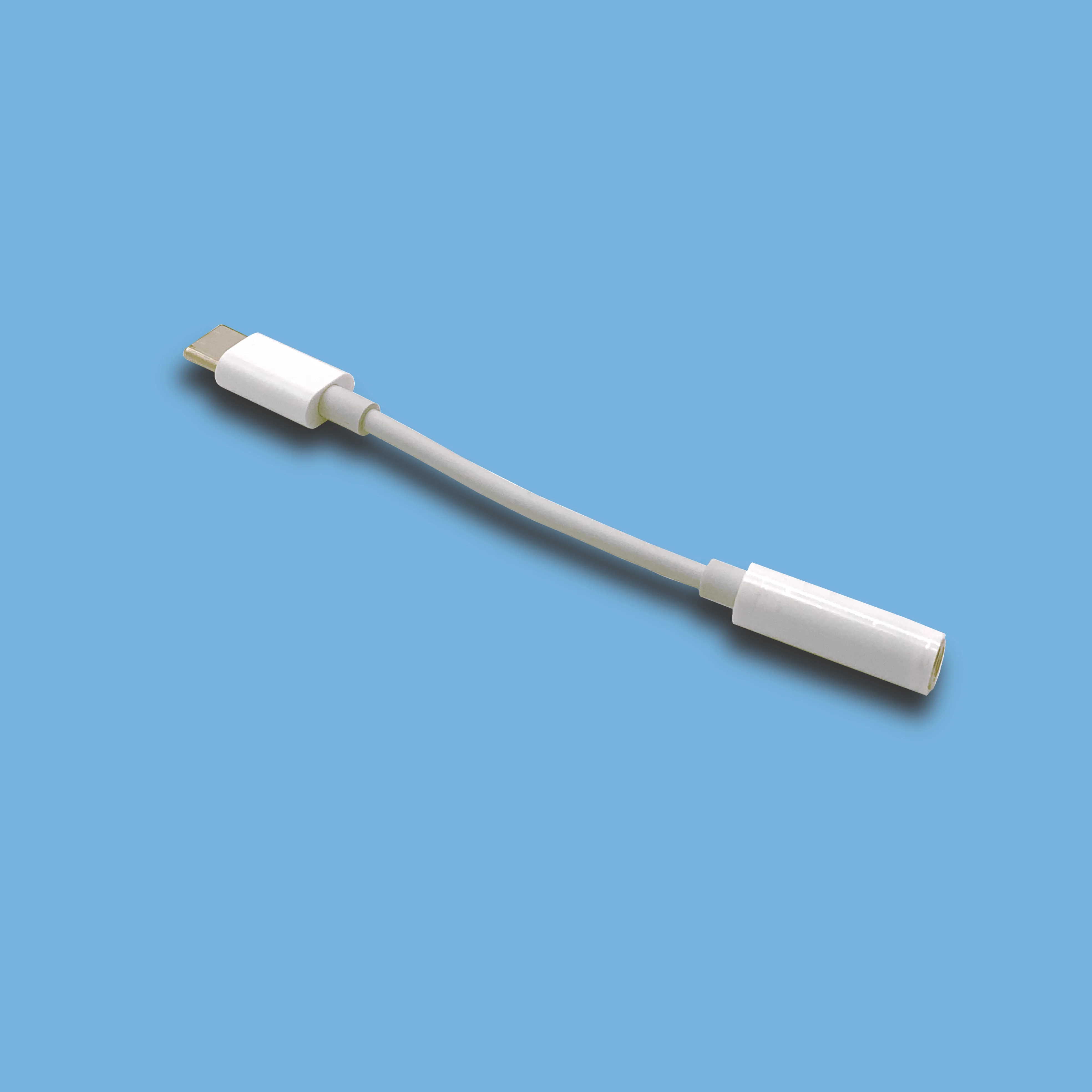 Wholesale 3.5mm Headphones Adapter 10cm AUX Connector For iPhone type c music voice electric call services sound pretty good