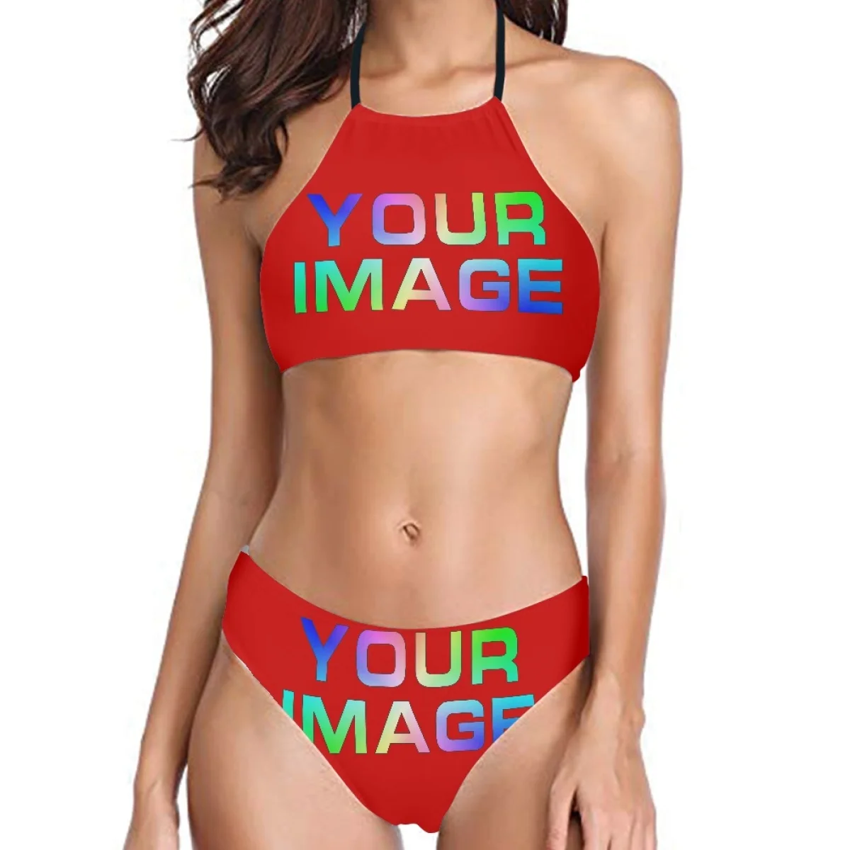 Summer Metal Bra Adjustment Buckles Bikini Connectors For Women Print On Demand Strap 2 Piece Beachwear Adult Sexy Bikini