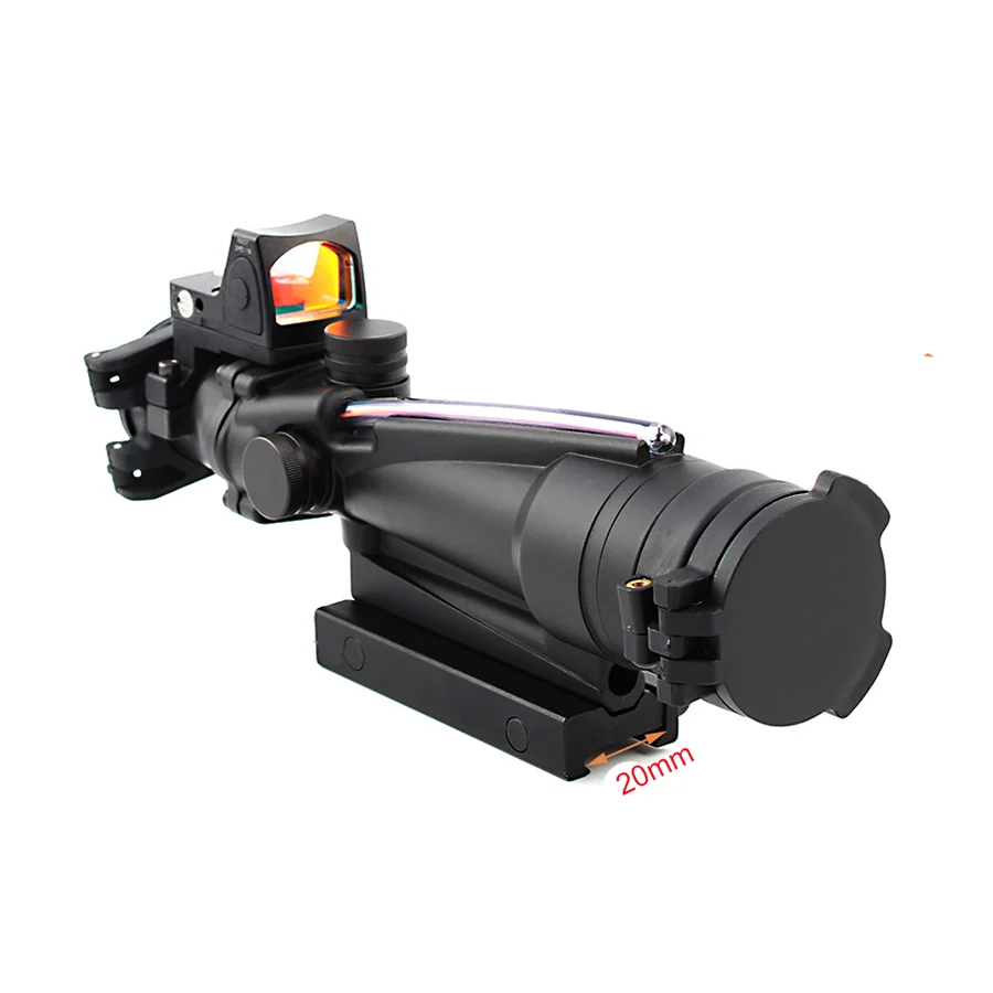 Honestill 3,5x35 оптический прицел с красной точкой с подсветкой, шевронная сетка, Красная Зеленая волоконная оптика