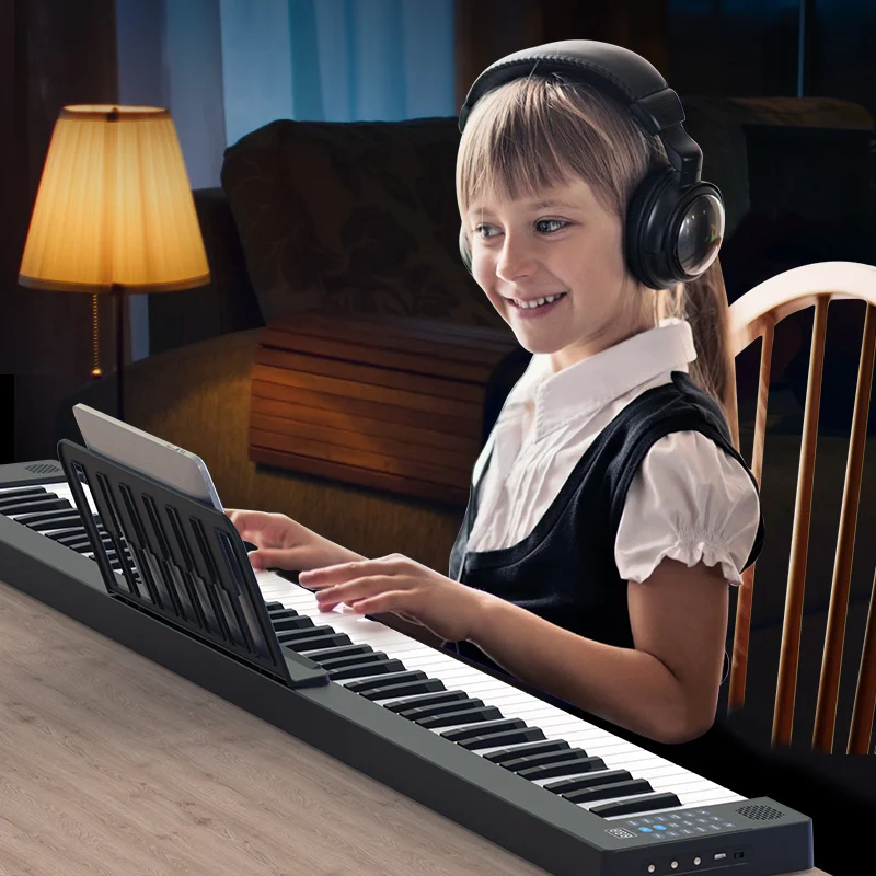 Fold Up Upright Piano Synthesizer Digital Piano Foldable Electronic Organ Keyboard Instruments