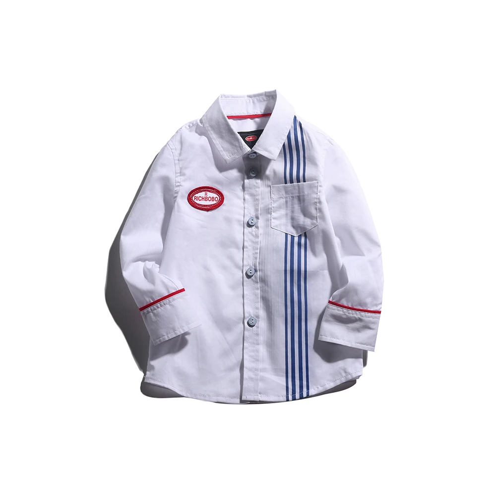 
2019 white kids toddle long sleeve shirts for boys 