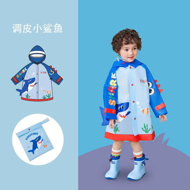 Cute Casual Polyester Kids Waterproof Girls Boys Children Raincoat