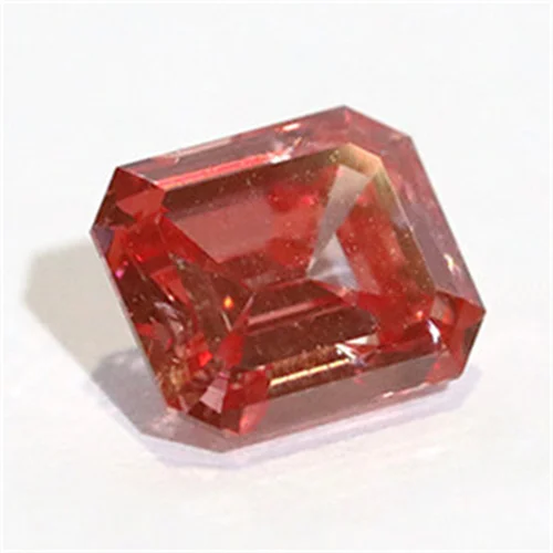 Lab grown hpht 2 carat emerald cut fancy intense pink diamond for jewelry