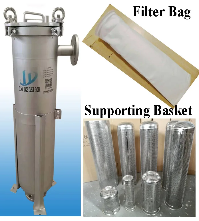 Low Operation Cost Multi Bag Filter Housing With Pressure Meter