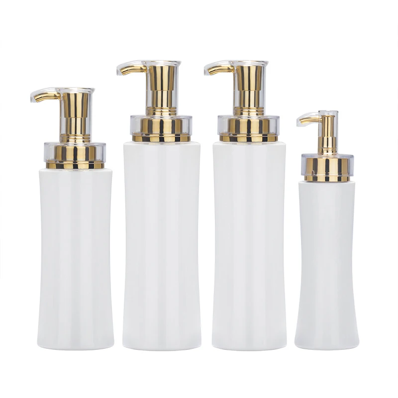 Wholesale PET 350ml 400ml 500ml lotion luxury plastic body wash scrub shampoo and conditioner cosmetic bottles