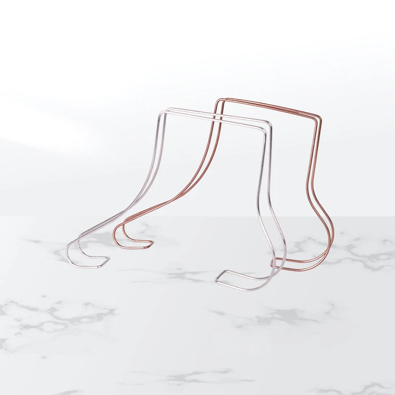 Metal Sandal Shoe Display Stand High-Heeled Shoe Rack Metal Elastic Shoe Supports For Retail Stores