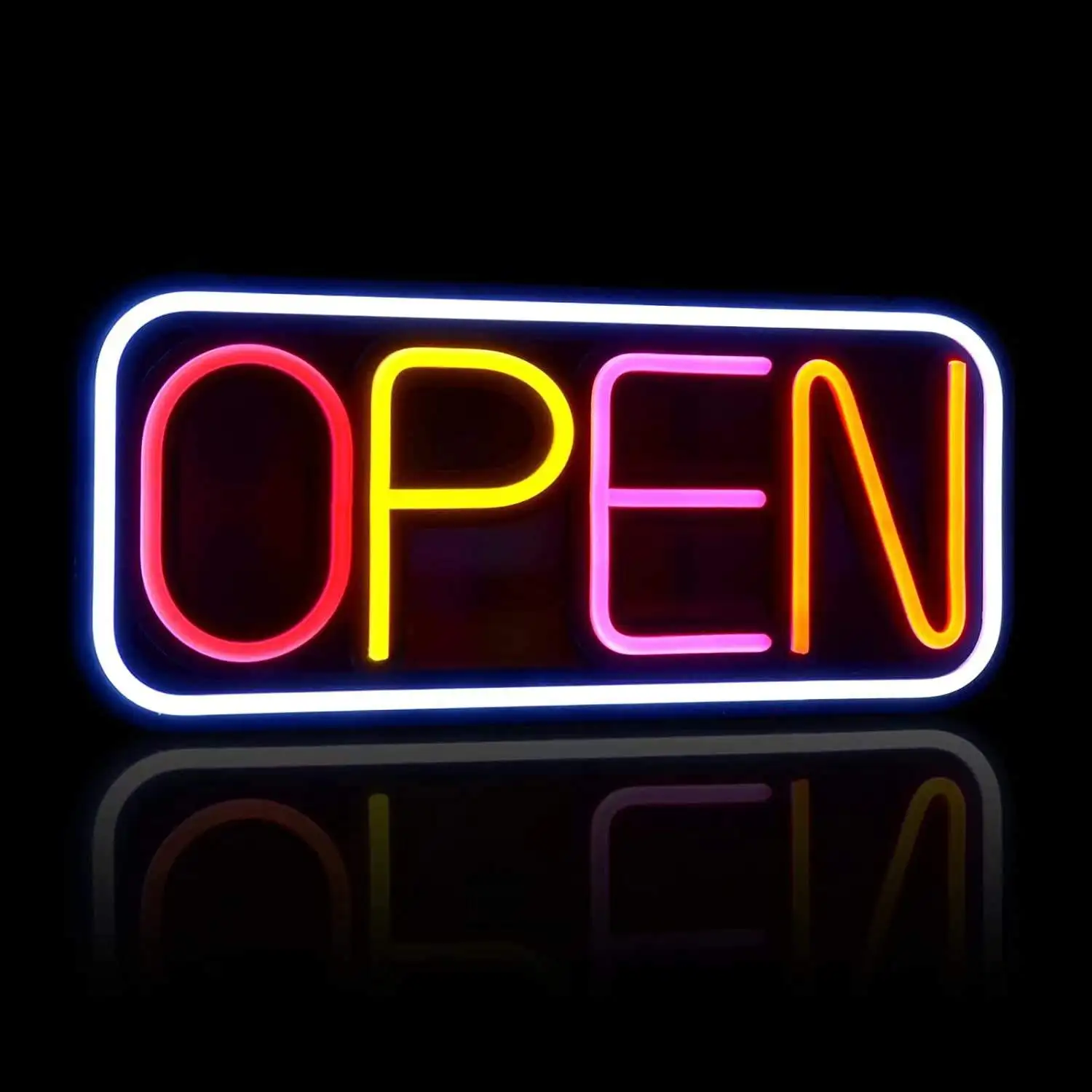 Free sample business logo free design bar open signs wall Acrylic neon letter light sign open neon sign for Decoration