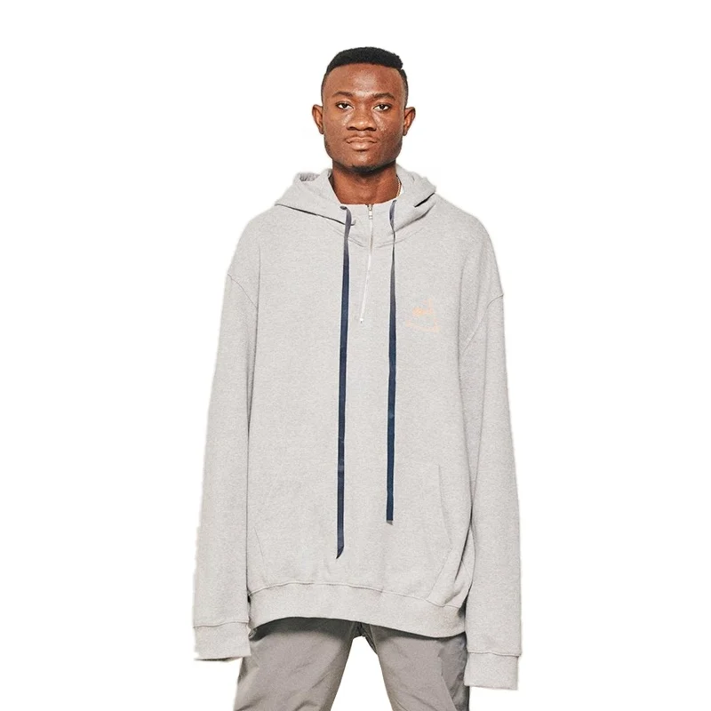 Wholesale Custom Logo Heavyweight Washed 1/4 Zip Hoodie Casual Quarter Zipper Hoodie Men Oversized Hoody With Half Zipper