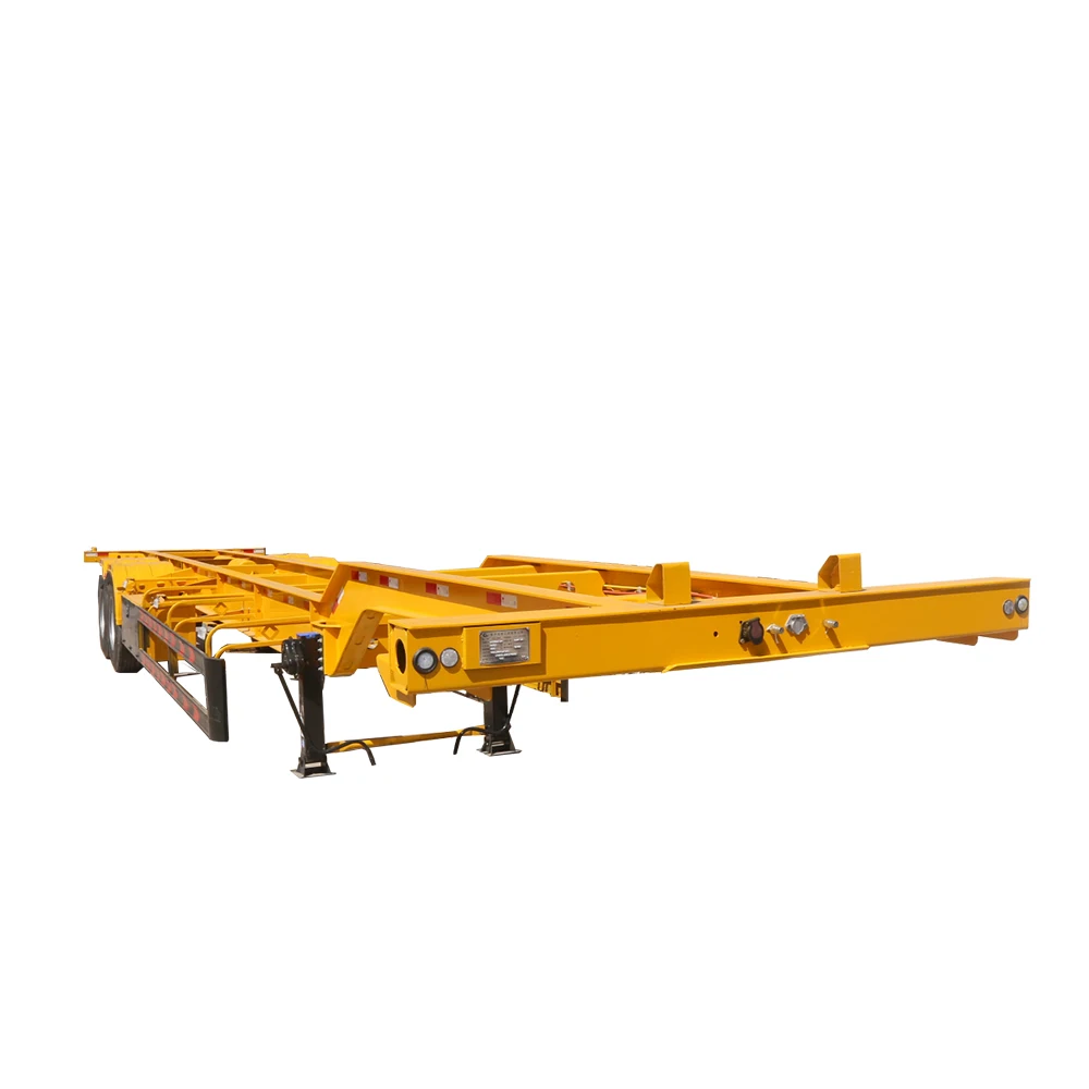 20 Feet 40 Feet Extended Container Chassis Sale 3 Axles Container Trailer Skeleton Semi Trailer Truck