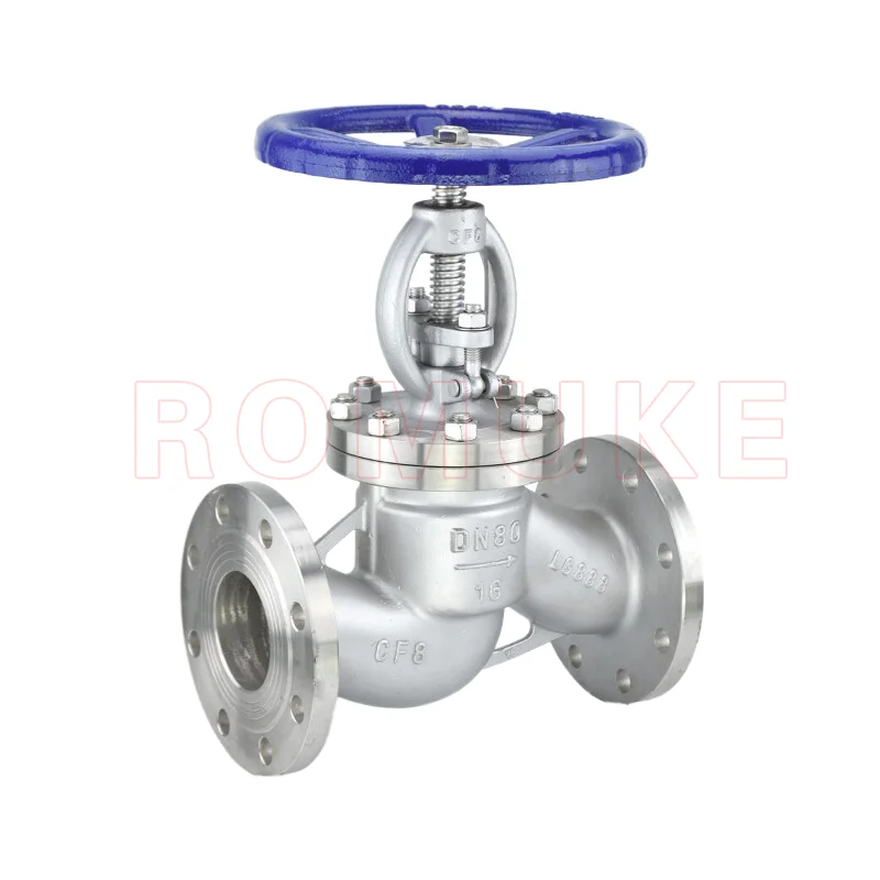 J41W-16P   GB Standard Stainless Steel CF8 CF3 CF8M CF3M Flange Manual Globe Valve