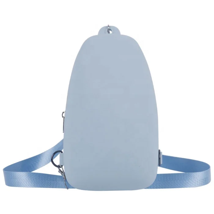 Crossbody Silicone Bag Folded Soft Waterproof Backpack with Belt Chest Sling Daypack for Cell Phone Wallet
