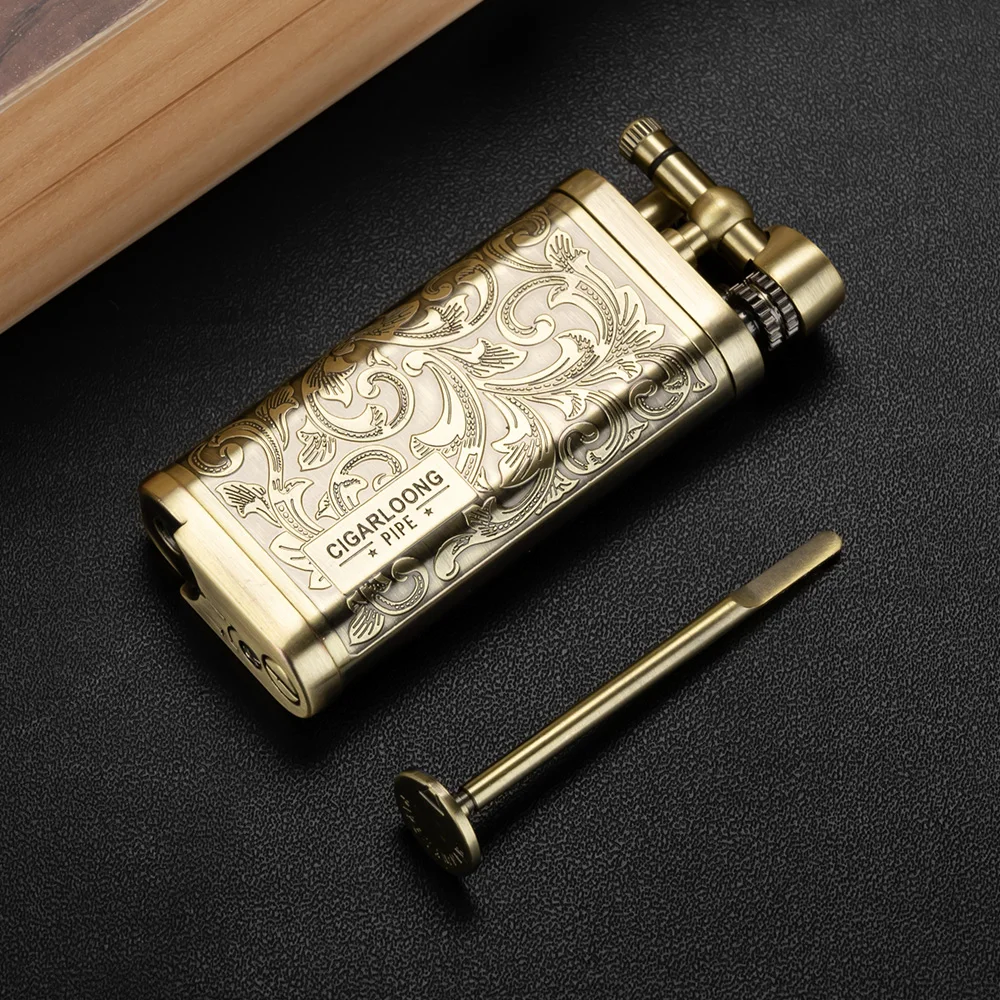 CIGARLOONG New Arrival Pipe Set Cigar Luxury Metal Smoking Set 7 Piece Set Ashtray Pipe Stand
