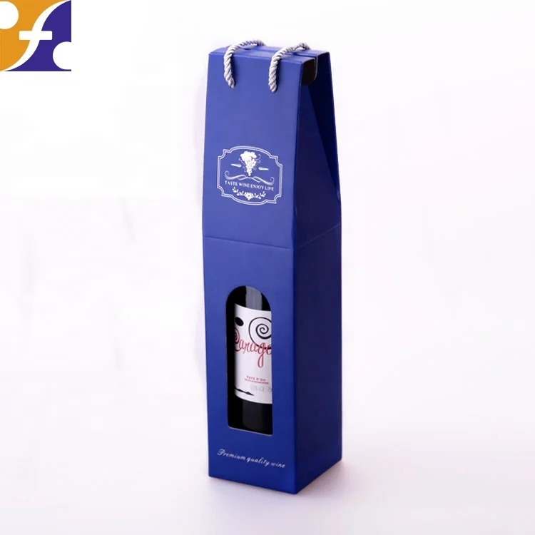 wine bags custom foldable box logo for champagne vodka whisky wine glass single bottle wine box packaging