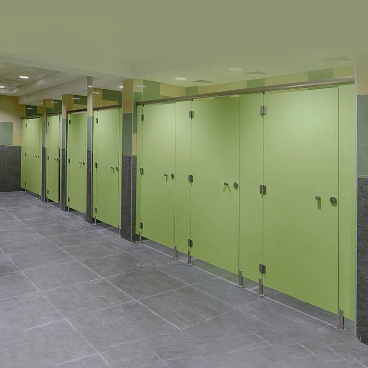 phenolic core  toilet partitions modular public toilet commercial restroom stalls dividers  plastic toilet partition systems